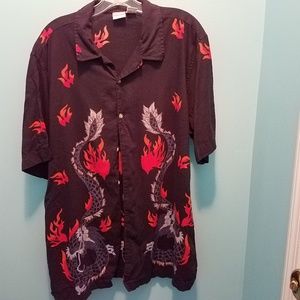 Hawaiian shirt style with dragons